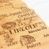 Totally Bamboo Destination Nebraska State Shaped Serving and Cutting Board, Includes Hang Tie for Wall Display