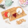 Totally Bamboo Destination Nebraska State Shaped Serving and Cutting Board, Includes Hang Tie for Wall Display