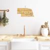 Totally Bamboo Destination Nebraska State Shaped Serving and Cutting Board, Includes Hang Tie for Wall Display