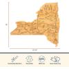 Totally Bamboo Destination New York Shaped Cutting Board – Bamboo Charcuterie and Serving Board with Hang Tie for Wall Display