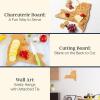 Totally Bamboo Destination New York Shaped Cutting Board – Bamboo Charcuterie and Serving Board with Hang Tie for Wall Display