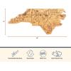Totally Bamboo Destination North Carolina Shaped Cutting Board – Bamboo Charcuterie and Serving Board with Hang Tie for Wall Display