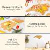 Totally Bamboo Destination North Carolina Shaped Cutting Board – Bamboo Charcuterie and Serving Board with Hang Tie for Wall Display