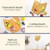 Totally Bamboo Destination Ohio Shaped Cutting Board – Bamboo Charcuterie and Serving Board with Hang Tie for Wall Display