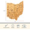 Totally Bamboo Destination Ohio Shaped Cutting Board – Bamboo Charcuterie and Serving Board with Hang Tie for Wall Display