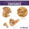 Totally Bamboo Destination Ontario Province Shaped Serving and Cutting Board, Includes Hang Tie for Wall Display