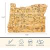 Totally Bamboo Destination Oregon Shaped Cutting Board – Bamboo Charcuterie and Serving Board with Hang Tie for Wall Display