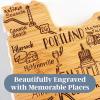 Totally Bamboo Destination Oregon Shaped Cutting Board – Bamboo Charcuterie and Serving Board with Hang Tie for Wall Display