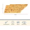 Totally Bamboo Destination Tennessee Shaped Cutting Board – Bamboo Charcuterie and Serving Board with Hang Tie for Wall Display