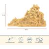 Totally Bamboo Destination Virginia Shaped Cutting Board – Bamboo Charcuterie and Serving Board with Hang Tie for Wall Display
