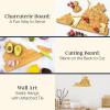 Totally Bamboo Destination Virginia Shaped Cutting Board – Bamboo Charcuterie and Serving Board with Hang Tie for Wall Display