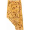Totally Bamboo Destination Alberta Province Shaped Serving and Cutting Board, Includes Hang Tie for Wall Display