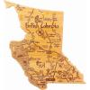 Totally Bamboo Destination British Columbia Province Shaped Serving and Cutting Board, Includes Hang Tie for Wall Display