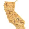 Totally Bamboo Destination California Shaped Cutting Board – Bamboo Charcuterie and Serving Board with Hang Tie for Wall Display