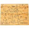 Totally Bamboo Destination Colorado Shaped Cutting Board – Bamboo Charcuterie and Serving Board with Hang Tie for Wall Display