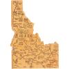 Totally Bamboo Destination Idaho Shaped Cutting Board – Bamboo Charcuterie and Serving Board with Hang Tie for Wall Display(10.5″L x 15″W)