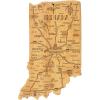 Totally Bamboo Destination Indiana Shaped Cutting Board – Bamboo Charcuterie and Serving Board with Hang Tie for Wall Display