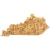 Totally Bamboo Destination Kentucky Shaped Cutting Board – Bamboo Charcuterie and Serving Board with Hang Tie for Wall Display