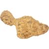 Totally Bamboo Destination Maui Serving and Cutting Board, Includes Hang Tie for Wall Display