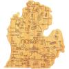 Totally Bamboo Destination Michigan Mitten Shaped Cutting Board – Bamboo Charcuterie and Serving Board with Hang Tie for Wall Display(13.3″L x 11.8″W)