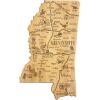 Totally Bamboo Destination Mississippi State Shaped Serving and Cutting Board, Includes Hang Tie for Wall Display