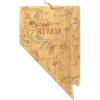Totally Bamboo Destination Nevada State Shaped Serving and Cutting Board, Includes Hang Tie for Wall Display