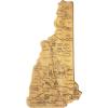 Totally Bamboo Destination New Hampshire State Shaped Serving and Cutting Board, Includes Hang Tie for Wall Display