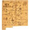 Totally Bamboo Destination New Mexico State Shaped Serving and Cutting Board, Includes Hang Tie for Wall Display