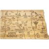 Totally Bamboo Destination North Dakota State Shaped Serving and Cutting Board, Includes Hang Tie for Wall Display