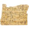 Totally Bamboo Destination Oregon Shaped Cutting Board – Bamboo Charcuterie and Serving Board with Hang Tie for Wall Display