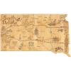 Totally Bamboo Destination South Dakota State Shaped Serving and Cutting Board, Includes Hang Tie for Wall Display