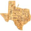 Totally Bamboo Destination Texas Shaped Cutting Board – Bamboo Charcuterie and Serving Board with Hang Tie for Wall Display(14″L x 13.4″W)