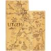 Totally Bamboo Destination Utah Shaped Cutting Board – Bamboo Charcuterie and Serving Board with Hang Tie for Wall Display