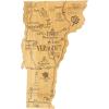 Totally Bamboo Destination Vermont State Shaped Serving and Cutting Board, Includes Hang Tie for Wall Display