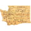 Totally Bamboo Destination Washington Shaped Cutting Board – Bamboo Charcuterie and Serving Board with Hang Tie for Wall Display