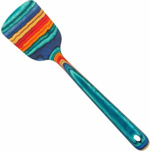 Totally Bamboo Baltique Montego Bay Collection 12-1/2″ Wooden Slotted Cooking Spoon, Safe for Nonstick(Spatula)
