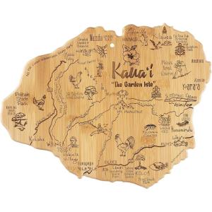 Totally Bamboo Destination Kauai Serving and Cutting Board, Includes Hang Tie for Wall Display