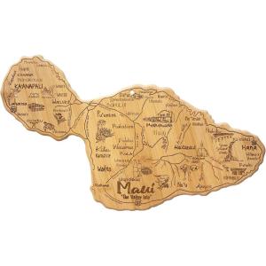 Totally Bamboo Destination Maui Serving and Cutting Board, Includes Hang Tie for Wall Display