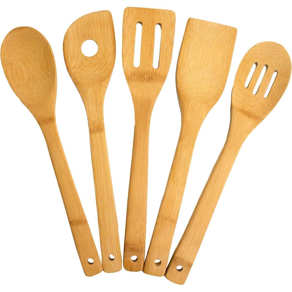 imageTotally Bamboo 5Piece Cooking Utensil Set 12 Long5Piece Utensil Set 12