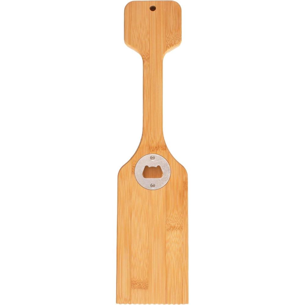 imageTotally Bamboo Grill Scraper with Bottle Opener BristleFree Bamboo Wooden BBQ Scraper Tool for Outdoor Grill Cleaning Safe for All Grates Charcoal and Gas BBQs