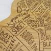 Totally Bamboo Brooklyn City Life Bamboo Serving and Cutting Board, 13-1/2″ x 11-3/4″