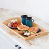 Totally Bamboo Butler’s Serving Tray with Handles, Decorative Tray for Ottoman or Coffee Table, 23″ x 15″