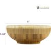 Totally Bamboo Classic Bamboo Serving Bowl, 10″ x 10″ x 3-1/2″(Two-tone)