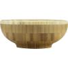 Totally Bamboo Classic Bamboo Serving Bowl, 10″ x 10″ x 3-1/2″(Two-tone)