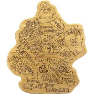 Totally Bamboo Brooklyn City Life Bamboo Serving and Cutting Board, 13-1/2″ x 11-3/4″