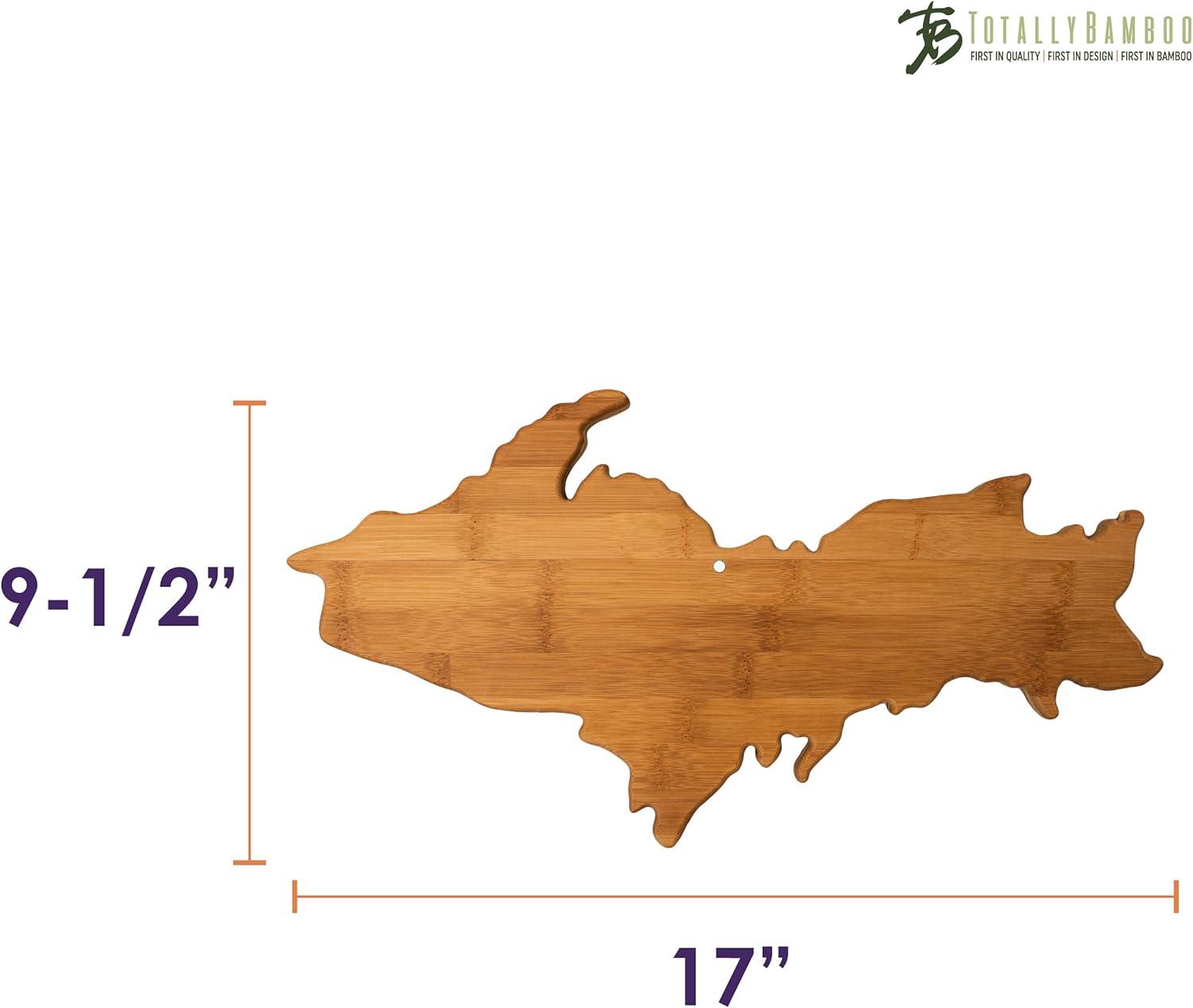 imageTotally Bamboo Alabama State Shaped Bamboo Serving and Cutting BoardUpper Peninsula Michigan