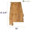 Totally Bamboo Alabama State Shaped Bamboo Serving and Cutting Board(Alabama)