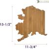 Totally Bamboo Alabama State Shaped Bamboo Serving and Cutting Board(Alaska)