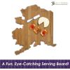 Totally Bamboo Alabama State Shaped Bamboo Serving and Cutting Board(Alaska)