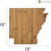 Totally Bamboo Alabama State Shaped Bamboo Serving and Cutting Board(Arkansas)